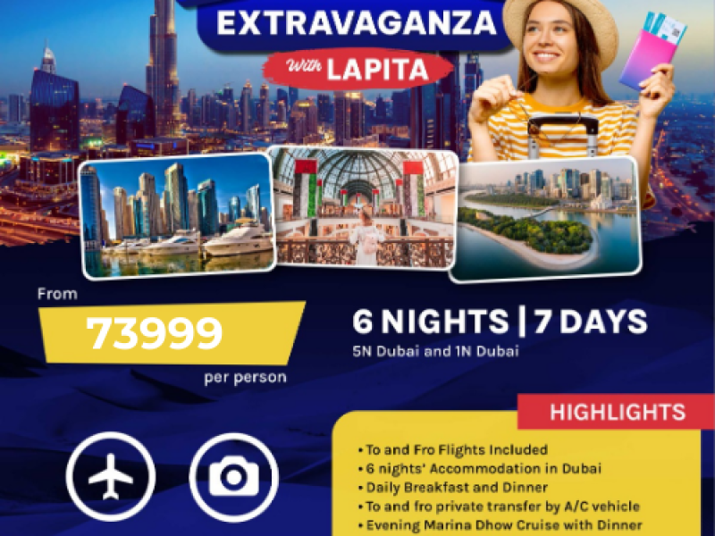 dubai extravaganza with lapita dubai parks